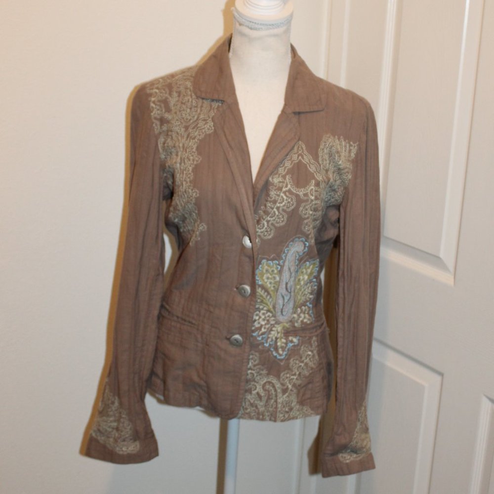 Johnny Was jacket embroidered Women M